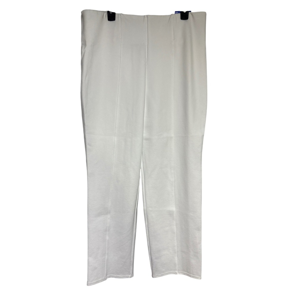Slim Factor by Investments White Slim‎ Straight Leg Pants XL Regular New